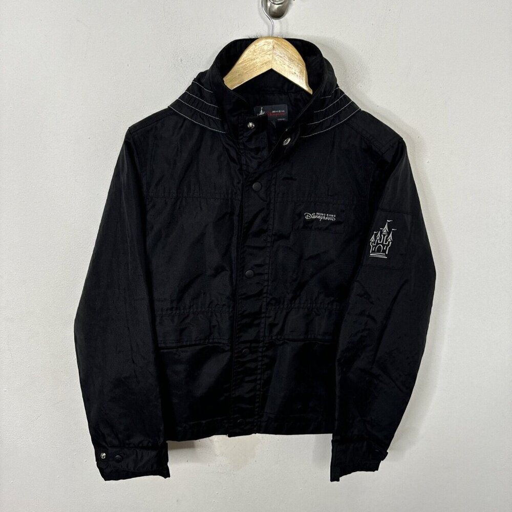 Disneyland Hong Kong Men S‎ Black Jacket Castle Embroidered